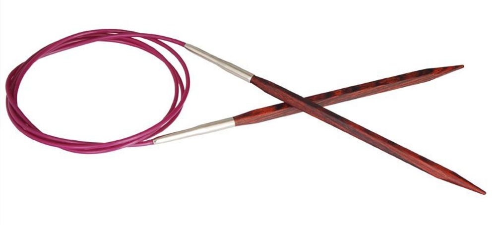Спицы круговые Knit Pro Cubics 4,5 мм / 60 см, дерево, коричневый, 25324