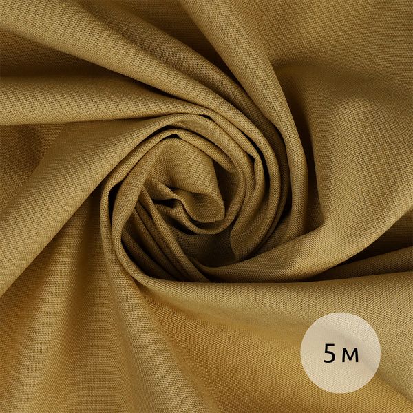 Льняная ткань 200 г/м², 140 см / 5 метров, TBY.Li.1009.34.5, цв.34 горчица