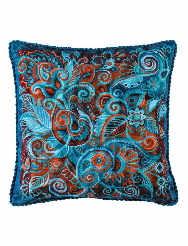 Набор для вышивания нитками Риолис 2183, Подушка Персидские узоры, 40х40 см