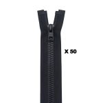 Молния трактор Arta Т6 (6 мм) 1 зам., разъем., 40 см, (2076), A580 черный, НОВЫЙ МАТОВЫЙ ЗАМОК, уп.50 штук