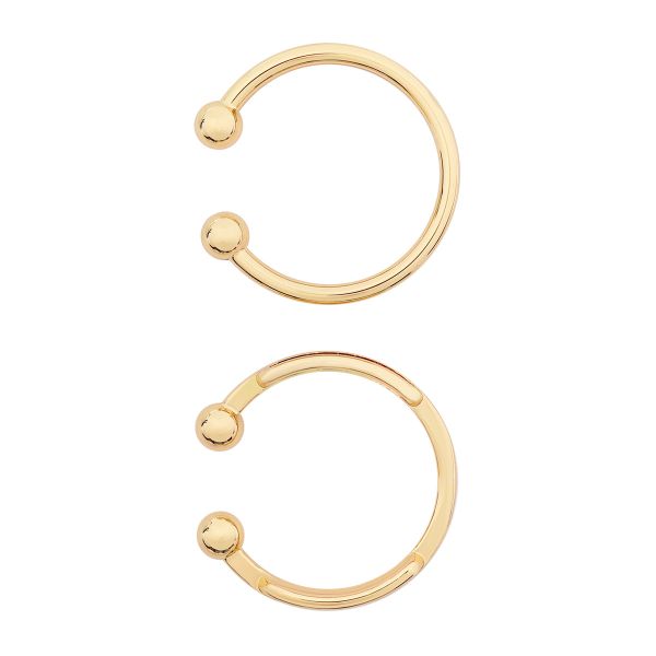 Пряжка ременная круглая 18 мм, 6 шт, металл, золото, MB2311