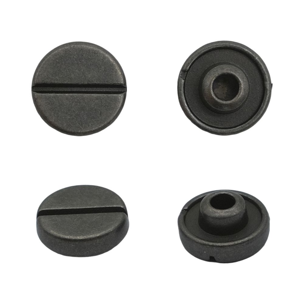 Хольнитены джинсовые ⌀9,5 мм Винт цв.металл (без гвоздя), темное серебро, 69057, 100 шт