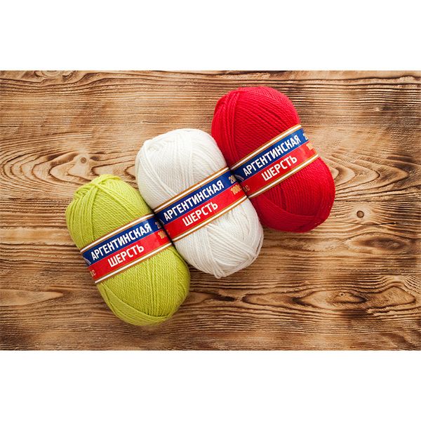 Пряжа Камтекс Аргентинская шерсть / уп.10 мот. по 100 г, 200 м, цв.172 т.серый