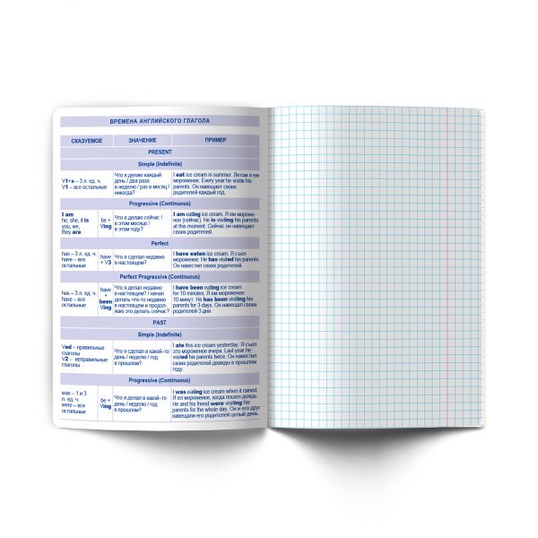 Тетрадь со справочным материалом Безупречный стиль, A5 48 л. на скобе 60 г/м², белизна 90 %, 10 шт, клетка, 01285 Безупречный стиль Английский язык, Светоч Т139