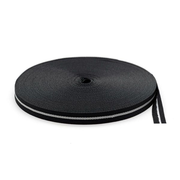 Лента отделочная светоотражающая 10 мм / 25 метров, 005 черный