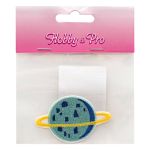 Термоаппликация "Сине-голубая планета с желтым кольцом", 6.8х4.2см