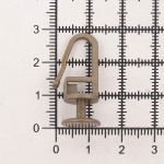 Крючки шторные для карниза 26 мм, ⌀11 мм, гвоздик, пластик для потолочных шин, антик (латунь), 100 шт/упак