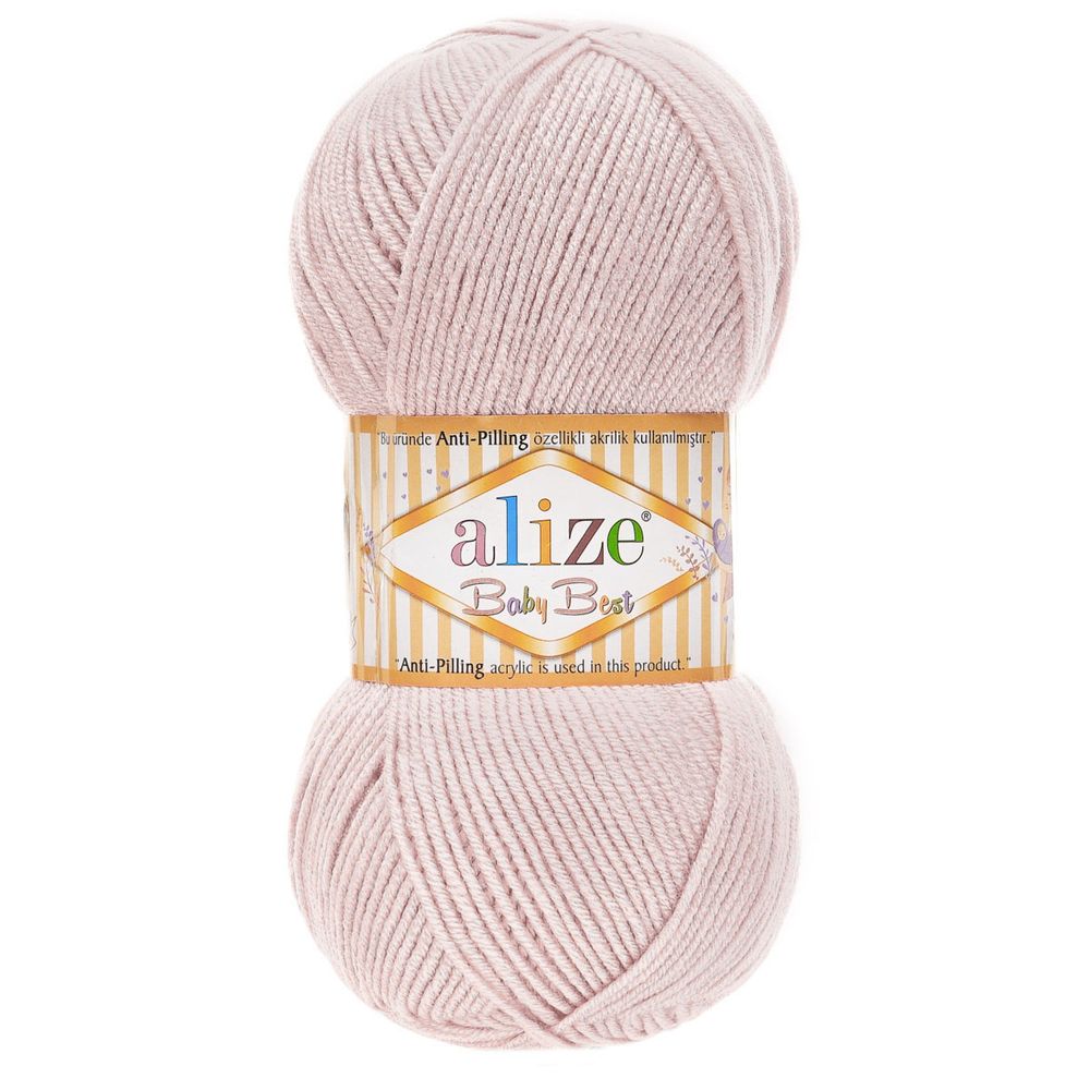 Пряжа Alize (Ализе) Baby Best / уп.5 мот. по 100 г, 240м, 506 кремовый беж