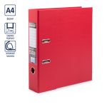 Регистратор PVC, 2-х стороннее покрытие, мет.уг. 75 мм, 10 шт, Premier A4 арочный механ, красный ЕС100262004, Expert Complete