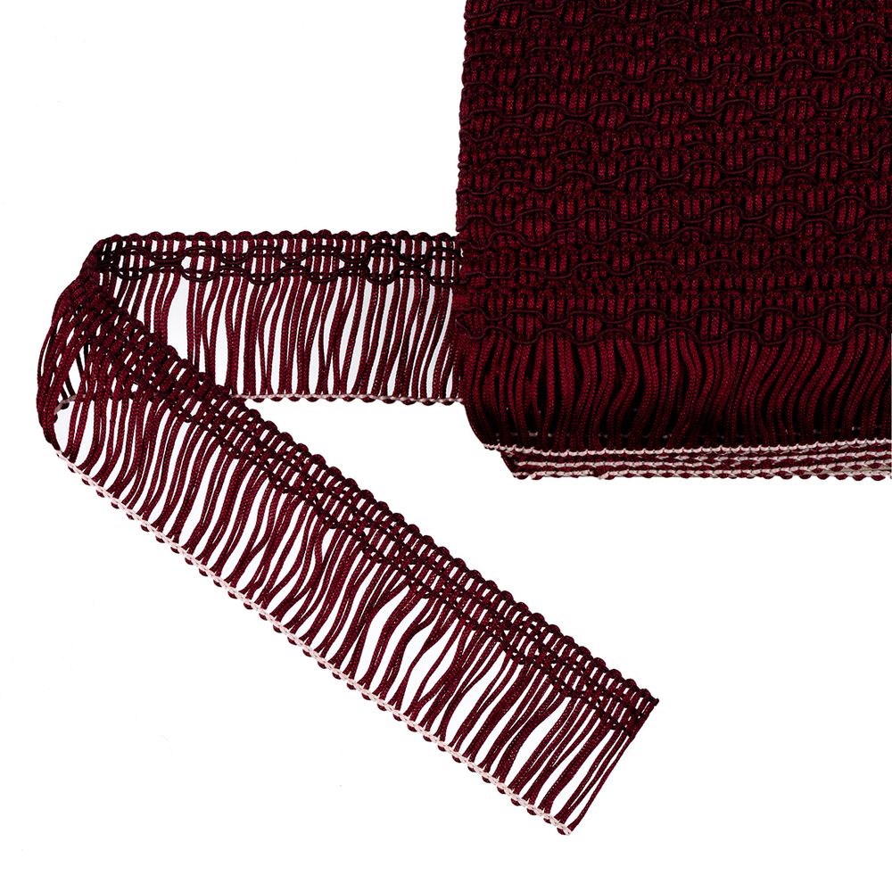 Бахрома отделочная 35.0 мм / 16 метров, 274 бордовый, Gamma А-07