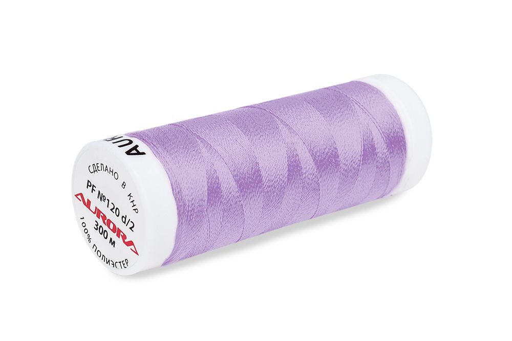 Нитки для креативных работ Aurora №120, 300 м, цв. PF672, 5 катушек