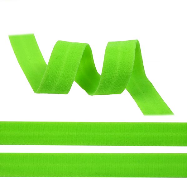 Резинка бельевая (окантовочная) матовая 15.0 мм / 50 метров, зеленый лайм A3208