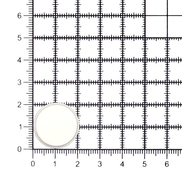 Пуговицы на ножке 32L (20мм), пластик (White/S белый с серебром), RBz-94, 36 шт
