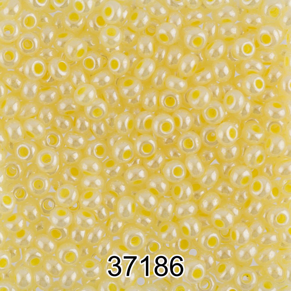 Бисер Preciosa 10/0 (2.3 мм), 500 г, 37186 (Ф043) желтый