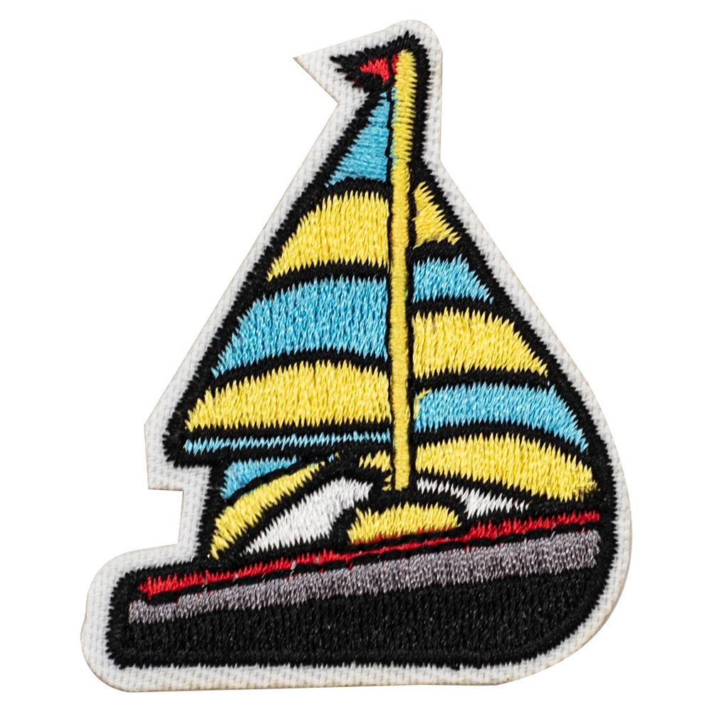 Термоаппликация "Парусная лодка 2", 4.7х5.8см