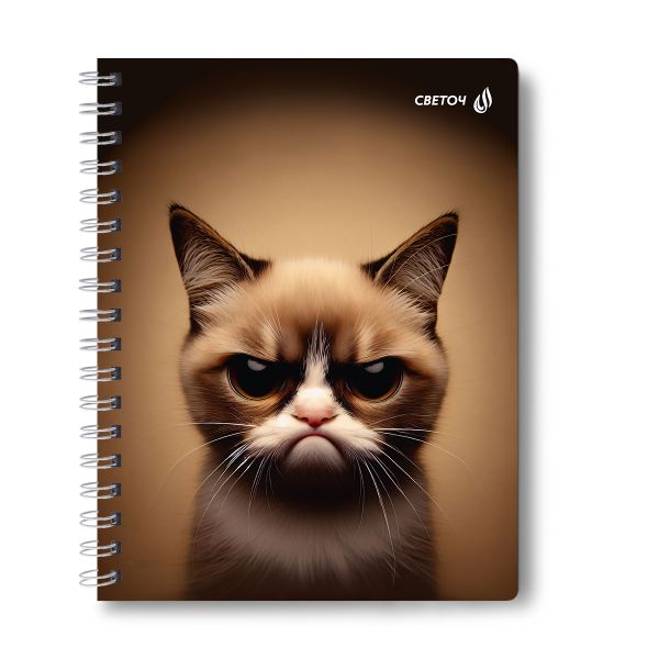 Тетрадь ученическая общая с двойной обложкой, A5 96 л. на гребне 65 г/м², белизна 100 %, 4 шт, клетка, 01210 МИКС - Супер - ассорти, Светоч Т118