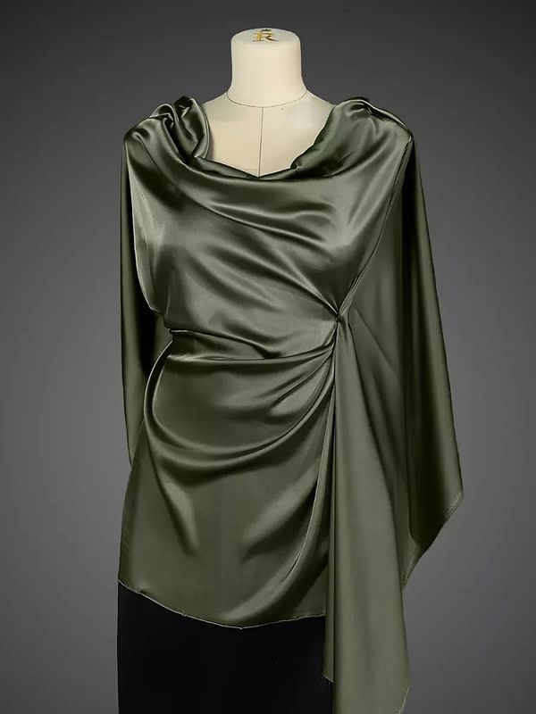 Шелк Армани 90 г/м², 150 см / 25 метров, TBYArm-134, цв.134 полынь