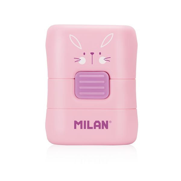 Ластик квадратный в защитном пенале с щеточкой 15,7х9,5х5 см, 16 шт, Milan 4901116FA