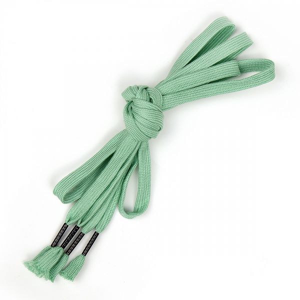 Шнурки плоские 10 мм, мятный длина 130 см, 10 шт