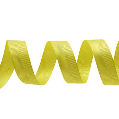 Лента декоративная ёлочка 25.0 мм / 20±1 метров, 82 желтый