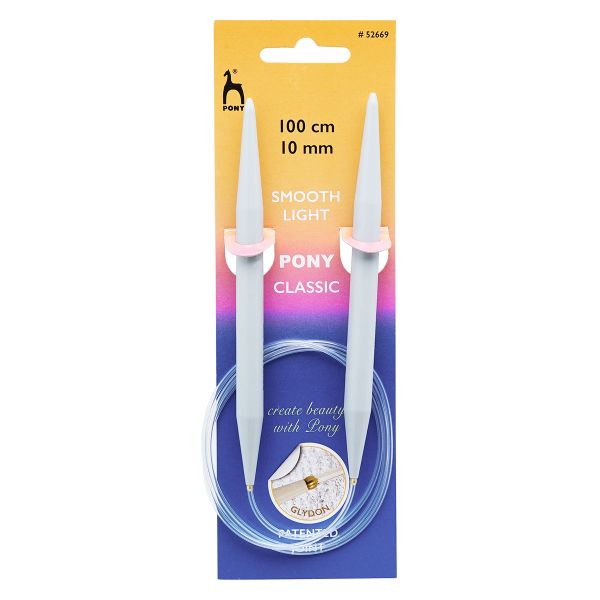 Спицы круговые Pony Classic ⌀10.0 мм, 100 см, пластик, 52269(52669)