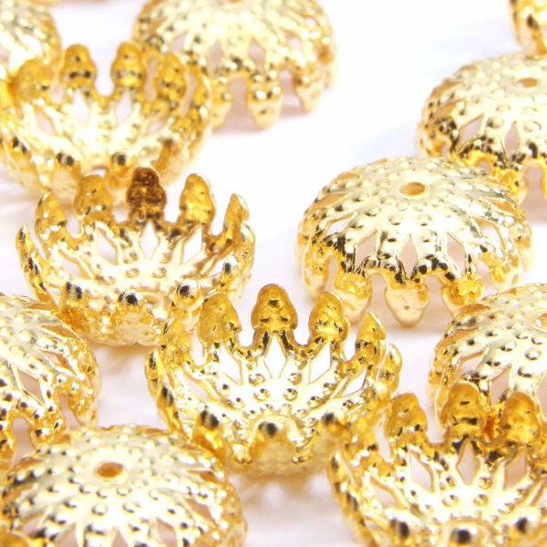 Шапочка для бусин, 8х4 мм, 50 шт/уп, золото