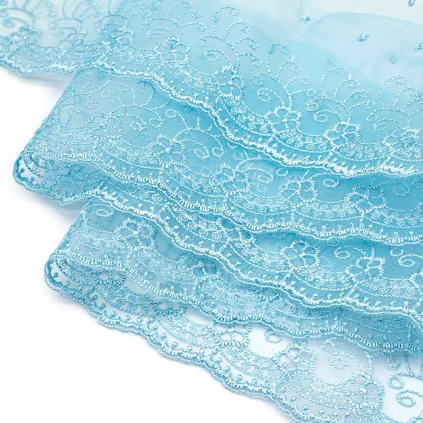 Кружево капроновое широкое 127 мм / 13.71 м, 0574-5002, цв.А783 св.лед