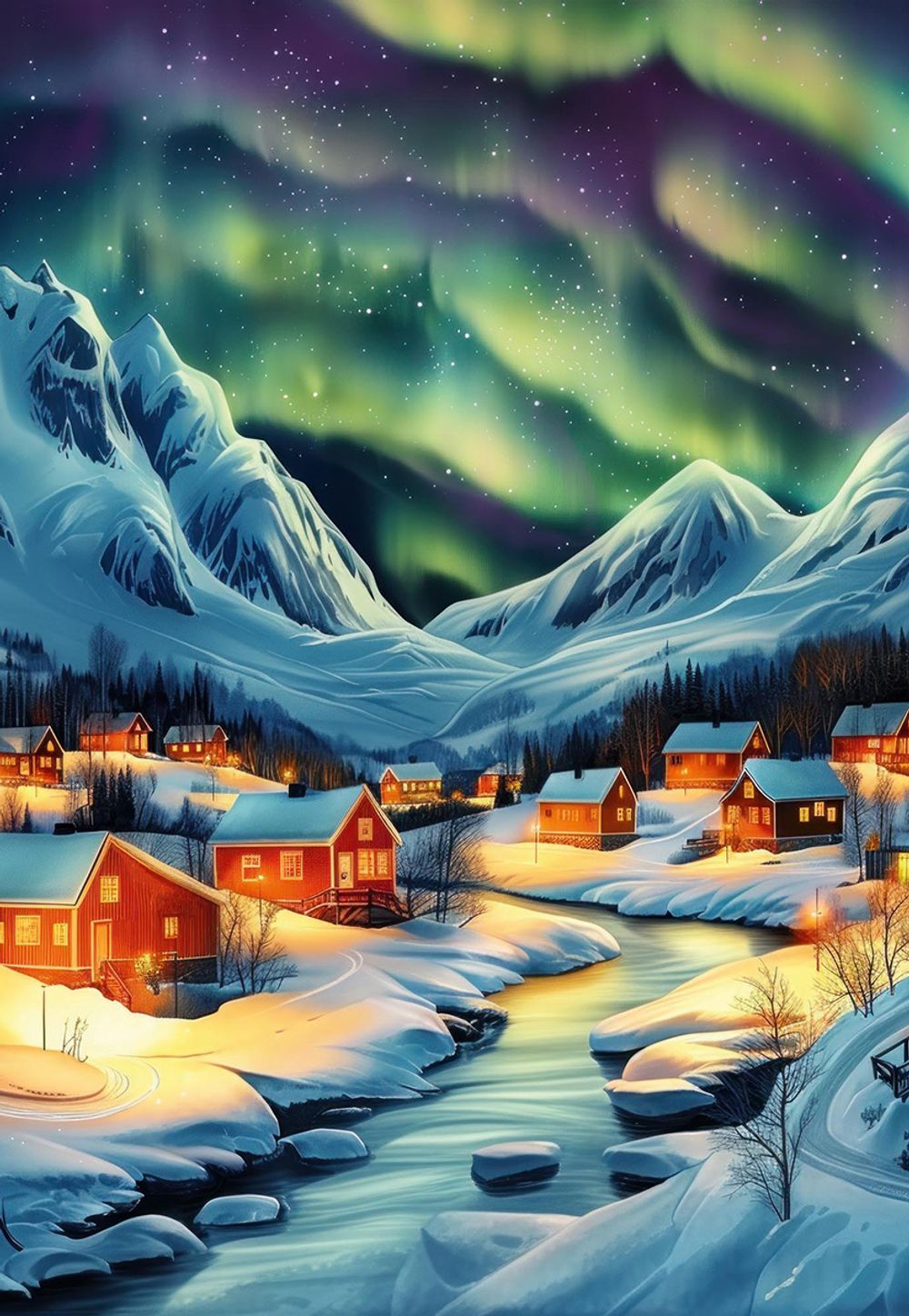 Пазл 500 элементов, Сияние севера, Фрея PZL-500/54