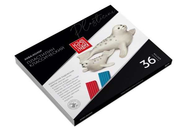 Пластилин классический Аква-колор Изостудия 720 г, 36 цв