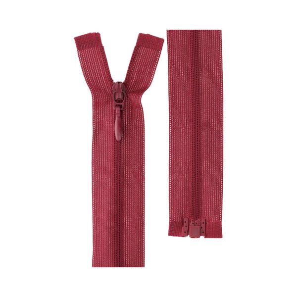 Молния спираль потайная плательная Т3 (3 мм) 1 зам., разъем., 35 см, 172 бордовый, G103L Gamma, 10 шт