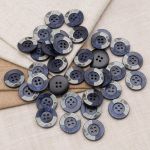 Пуговицы 4 прокола 36L=23 мм, пластик, col.D темно-синий, 36 шт, CN2818