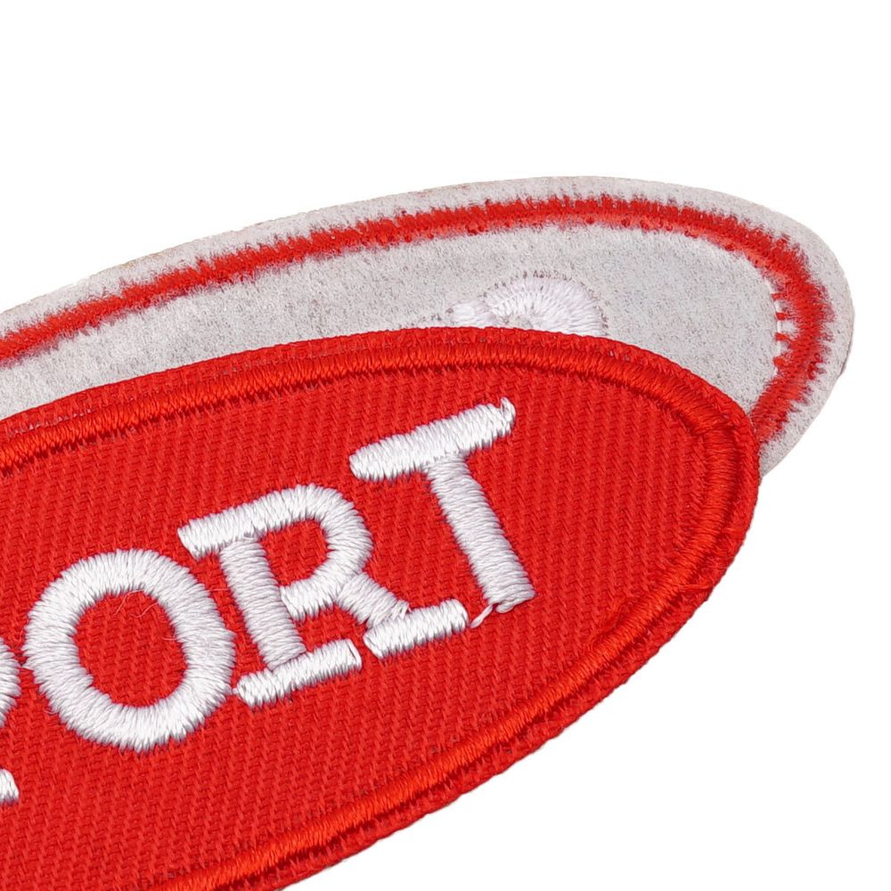 Термоаппликация овал SPORT 75х30мм (W.Red (бел-красный)), 2 шт, LA557