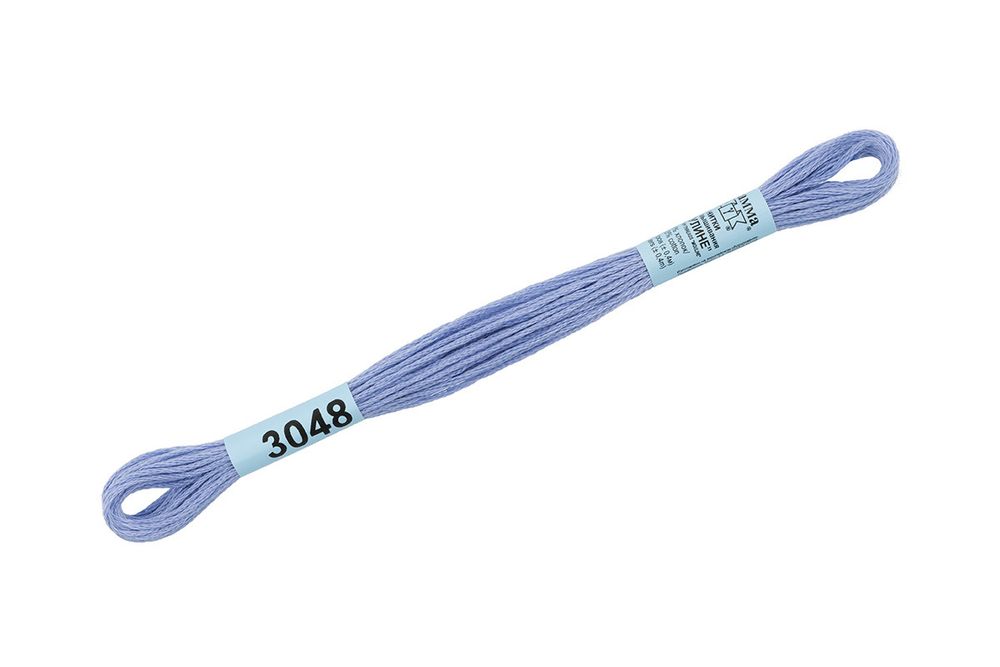 Мулине Gamma 100% хлопок, цв.3048 св.сиреневый, 24 мотка по 8 метров