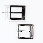 Пряжка ременная металл 40 мм мет. чер.никель, 4 шт, BIG