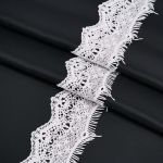 Кружево гипюр (плетёное) 72 мм / 9.14 метров, C501 белый