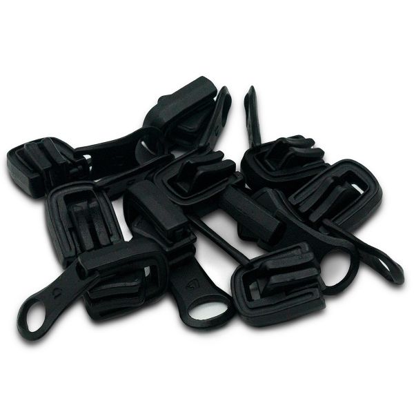 Слайдер (замок) для молнии трактор Arta Т6 (6 мм), реверсивный, 077 черный, уп.10 шт