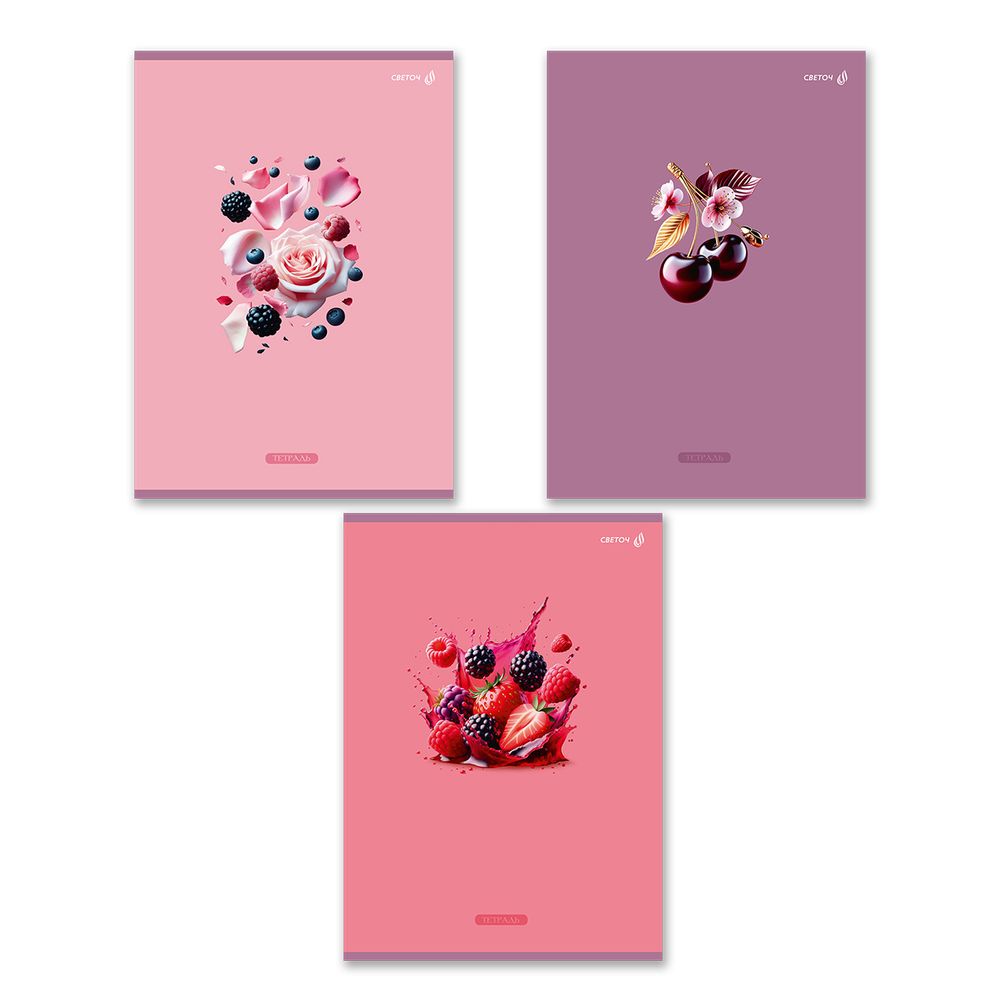 Тетрадь ученическая общая, A4 48 л. на скобе 65 г/м², белизна 100 %, 6 шт, клетка, 01340 Секрет вкуса, Светоч Т152