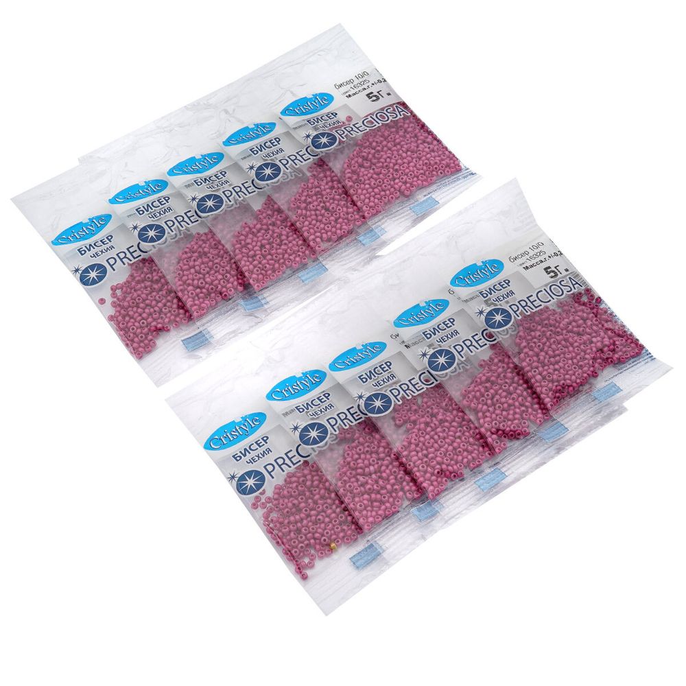 Бисер Preciosa 10/0 (2.3 мм), 50 г (10х5 г), цв. 16325