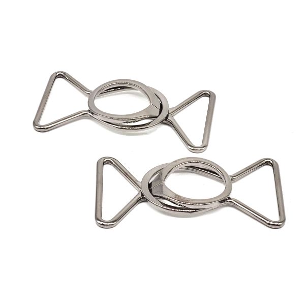 Пряжка-застежка 40 мм чер/никель, 4 шт, BIG