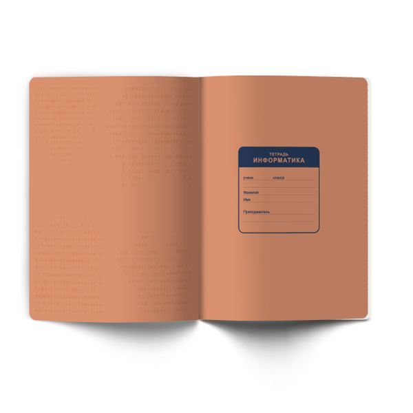 Тетрадь со справочным материалом Лёгким почерком, софт-тач ламинация, A5 48 л. на скобе 65 г/м², белизна 100% 10 шт, клетка, 01843 Лёгким почерком Информатика, Светоч Т284