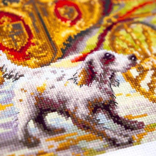 Набор для вышивания нитками Чудесная игла Premium, Тайное свидание 47х27 см