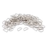 Полукольцо сварное металл внутр. 15 мм (внешн. 20х12 мм, ⌀2.5 мм), 100 шт, серебро ГР, 6066