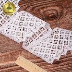Кружево вязаное (тесьма) 75 мм, 1003 цв.01 белый, уп.91м, Kruzhevo