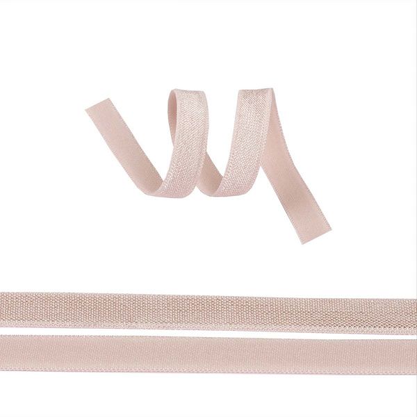 Резинка бельевая (окантовочная) блестящая 10.0 мм / 50 метров, S185 серебристый пион