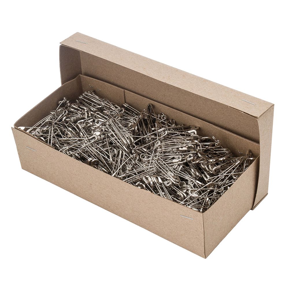 Булавки английские l=35 мм, никель, 1000 шт, С-16