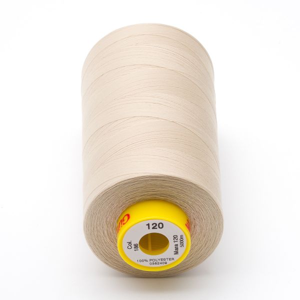 Нитка универсальная Gutermann Mara 120/2, 5000 м, 700185, 186 крем-брюле, 1 катушка
