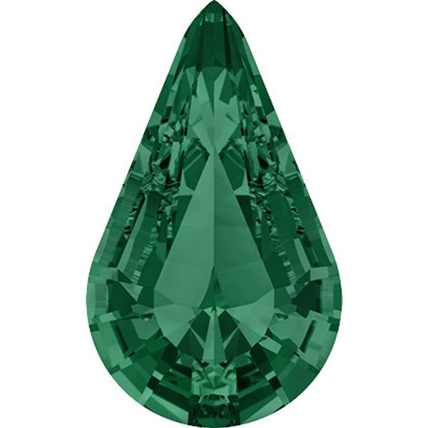 Стразы стекло 8х4.8 мм, 12 шт, изумруд (emerald 50730), Preciosa 435-15-615