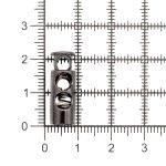 Фиксатор (зажим) для шнура металл 2 отв., 8х23 мм, чер.никель, 20 шт