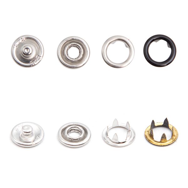 Кнопка рубашечная (джерси) открытая ⌀9.5 мм, ≈144 шт, МЕТАЛЛ, эмаль, 323 черный глянцевый, NEW STAR