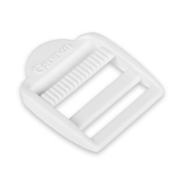 Пряжка регулировочная пластик 32 мм, 100 шт, 501 белый, Gamma SAM001